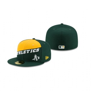 Athletics Color Split Green 59FIFTY Fitted Hat