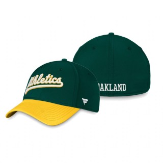 Oakland Athletics Green Gold Core Flex Hat