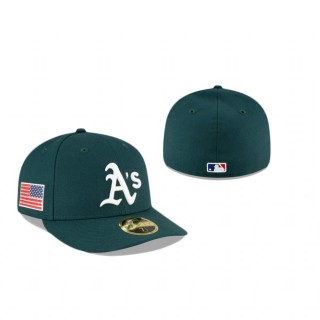Athletics Green Crystals From Swarovski Flag Low Profile 59Fifty Hat
