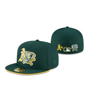 Athletics Green Double Logo 59Fifty Fitted Hat