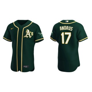 Oakland Athletics Elvis Andrus Green Authentic Alternate Jersey