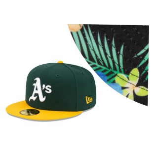 Athletics Green Floral Under Visor Hat