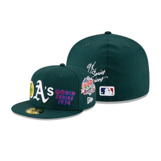 Athletics 9x World Series Champions 59FITY Fitted Green Hat