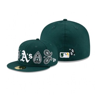 Athletics Paisley Elements 59FITY Fitted Green Hat