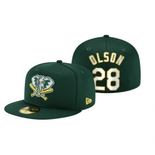 Athletics Matt Olson Green 2021 Clubhouse Hat