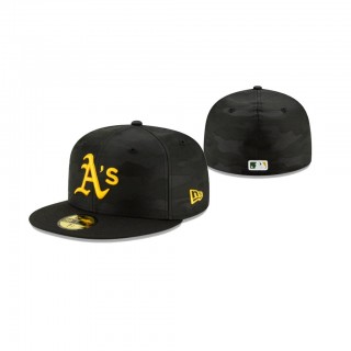 Athletics Midnight Camo Black 59FIFTY Fitted Hat