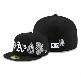 Athletics Paisley Elements Black 59FIFTY Fitted Cap