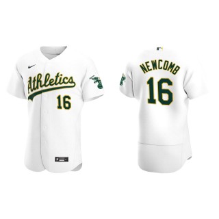 Sean Newcomb Athletics White Authentic Home Jersey