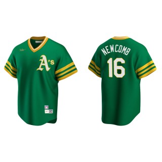 Sean Newcomb Athletics Kelly Green Cooperstown Collection Road Jersey