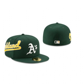 Athletics Green Slant 59Fifty Fitted Hat