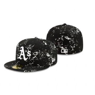 Athletics Black Splatter 59FIFTY Fitted Hat