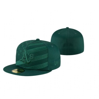 Athletics Green Team Color Wave 59FIFTY Fitted Hat