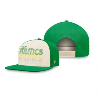 Oakland Athletics Cream Kelly Green True Classic Gradient Snapback Hat