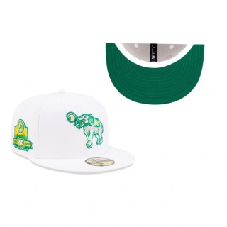 Oakland Athletics White Undervisor 40th Anniversary Patch 59FIFTY Hat