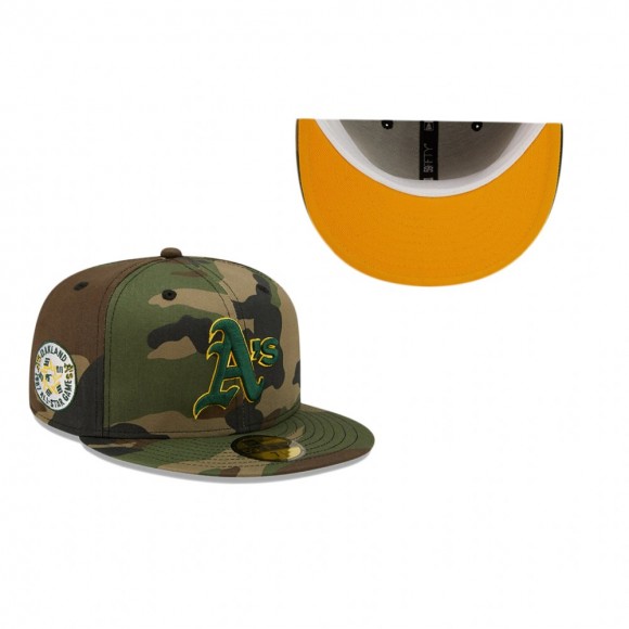 Oakland Athletics Camo Woodland Undervisor 1987 MLB All-Star Game Patch 59FIFTY Hat