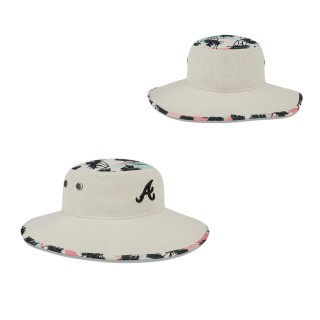 Atlanta Braves Natural Retro Beachin' Bucket Hat