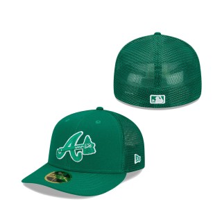 Atlanta Braves 2022 St. Patrick's Day On-Field Low Profile 59FIFTY Fitted Hat Green