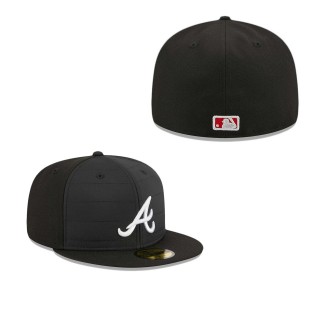 Atlanta Braves Quilt Fitted Hat Black