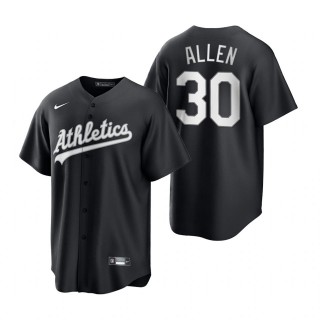 Athletics Austin Allen Nike Black White Replica Jersey