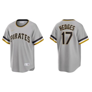 Austin Hedges Men's Pittsburgh Pirates Nike Gray Road Cooperstown Collection Jersey