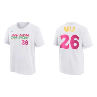 Austin Nola Youth San Diego Padres White 2022 City Connect Name & Number T-Shirt
