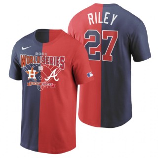 Atlanta Braves Austin Riley Charcoal 2021 World Series Matchup Split T-Shirt