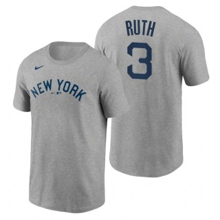 Babe Ruth Yankees 2021 Field of Dreams Gray Tee