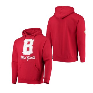 Baltimore Elite Giants Stitches Negro League Logo Pullover Hoodie Red