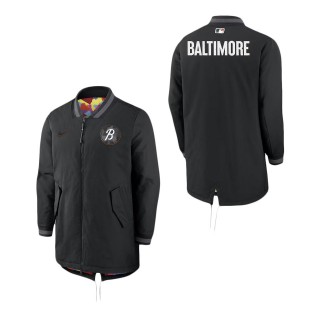 Baltimore Orioles Black 2023 City Connect Authentic Collection Dugout Long Sleeve Full-Zip Jacket