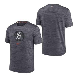 Baltimore Orioles Black 2023 City Connect Velocity Practice T-Shirt