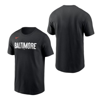 Baltimore Orioles Black 2023 City Connect Wordmark T-Shirt