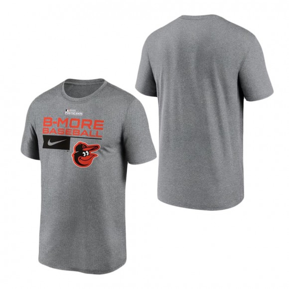 Baltimore Orioles Charcoal 2023 Postseason Legend Performance T-Shirt