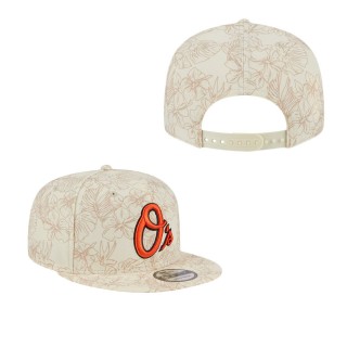 Baltimore Orioles Cream Spring Training Leaf 9FIFTY Snapback Hat