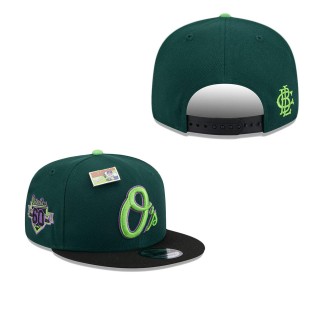 Baltimore Orioles Green Black Sour Apple Big League Chew Flavor Pack 9FIFTY Snapback Hat