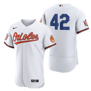 Men's Baltimore Orioles Jackie Robinson White Authentic Player Jersey