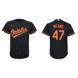 Youth Orioles John Means Black Jersey