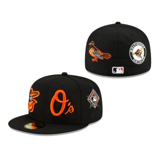 Baltimore Orioles Patch Pride 59FIFTY Fitted Hat Black
