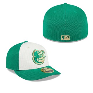 Baltimore Orioles White Green 2024 St. Patrick's Day Low Profile 59FIFTY Fitted Hat
