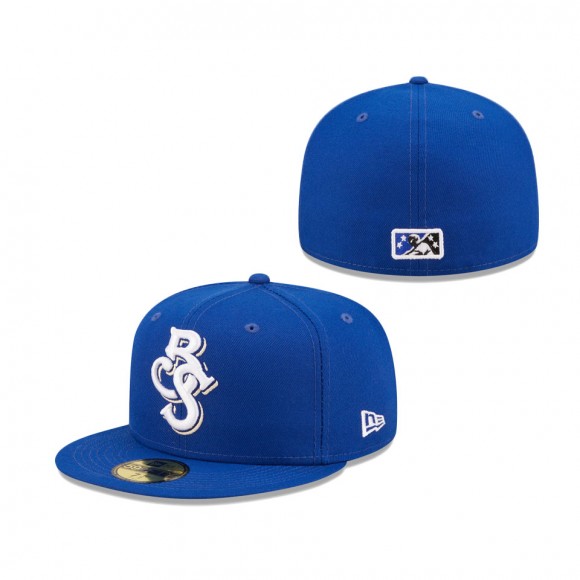 Men's Biloxi Shuckers Blue Authentic Collection 59FIFTY Fitted Hat