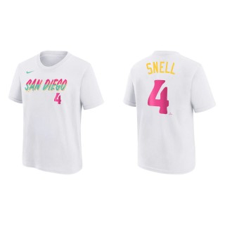Blake Snell Youth San Diego Padres White 2022 City Connect Name & Number T-Shirt