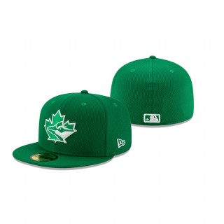 Blue Jays Kelly Green 2021 St. Patrick's Day On Field 59FIFTY Hat