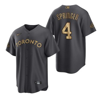 Men's George Springer Toronto Blue Jays American League Charcoal 2022 MLB All-Star Game Replica Jersey