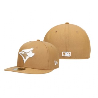 Blue Jays Wheat White Tan 59FIFTY Fitted Cap