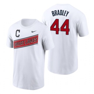 Bobby Bradley Indians 2021 Little League Classic White T-Shirt