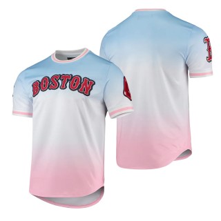 Men's Boston Red Sox Blue Pink Ombre T-Shirt