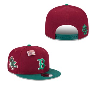 Boston Red Sox Cardinal Green Strawberry Big League Chew Flavor Pack 9FIFTY Snapback Hat