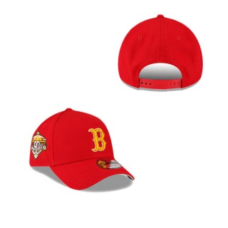Boston Red Sox Gold Logo 9FORTY A-Frame Snapback Hat