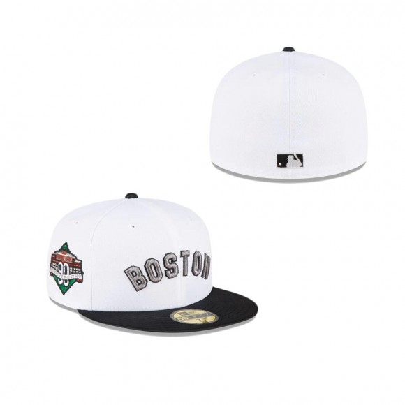 Boston Red Sox Just Caps Optic White Fitted Hat