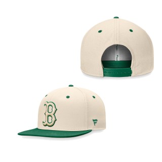 Men's Boston Red Sox Natural Kelly Green St. Patrick's Day Two-Tone Snapback Hat