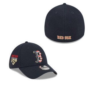 Boston Red Sox Navy 2023 Fourth of July 39THIRTY Flex Fit Hat